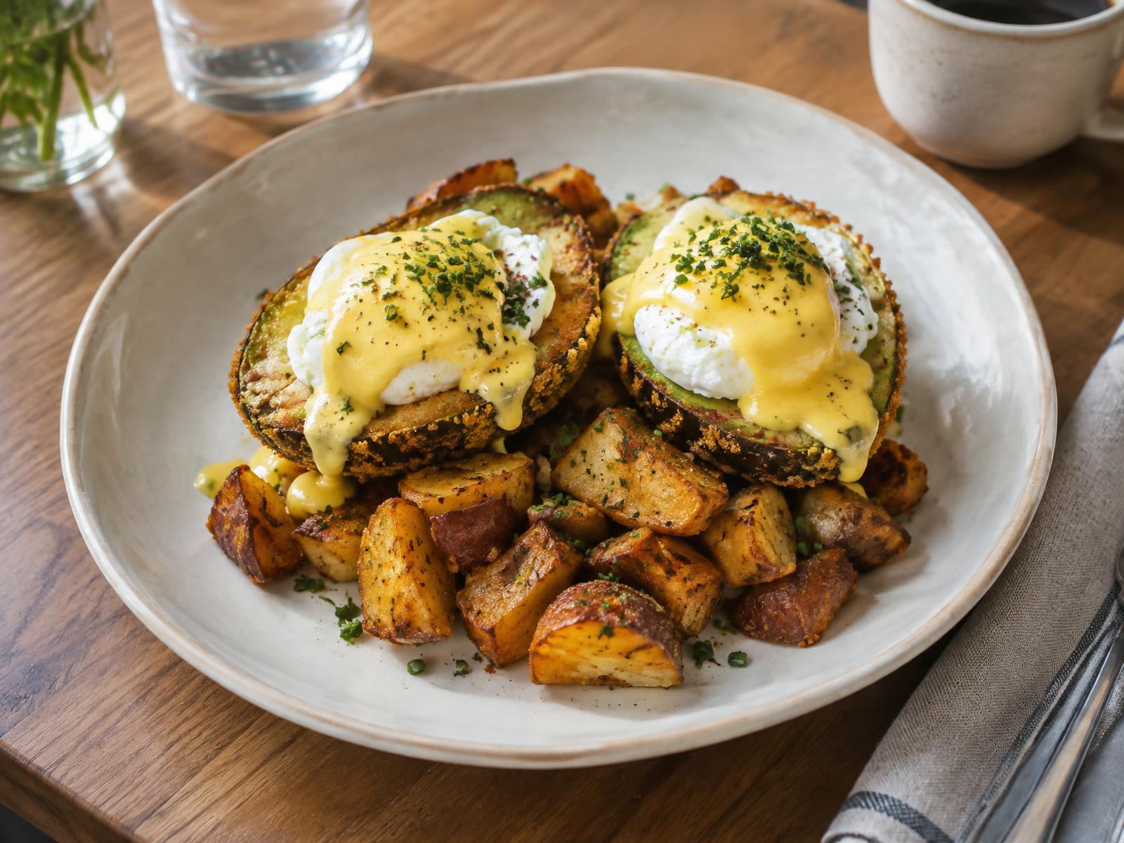 Avocado eggs Benedict at Hash House Lambertville