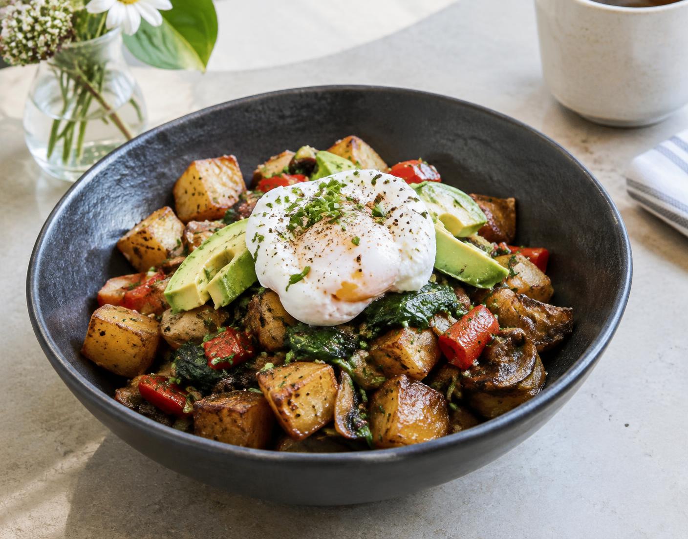 Breakfast hash bowl at Hash House Lambertville